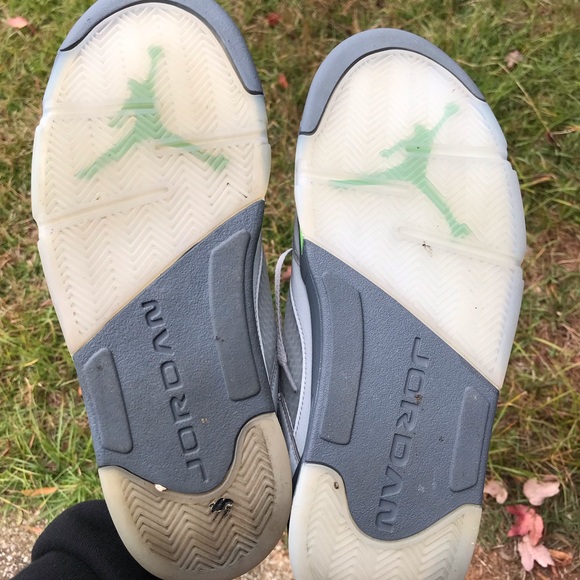 Air Jordan Retro 5 Green Bean Size 10.5 - Picture 8 of 10